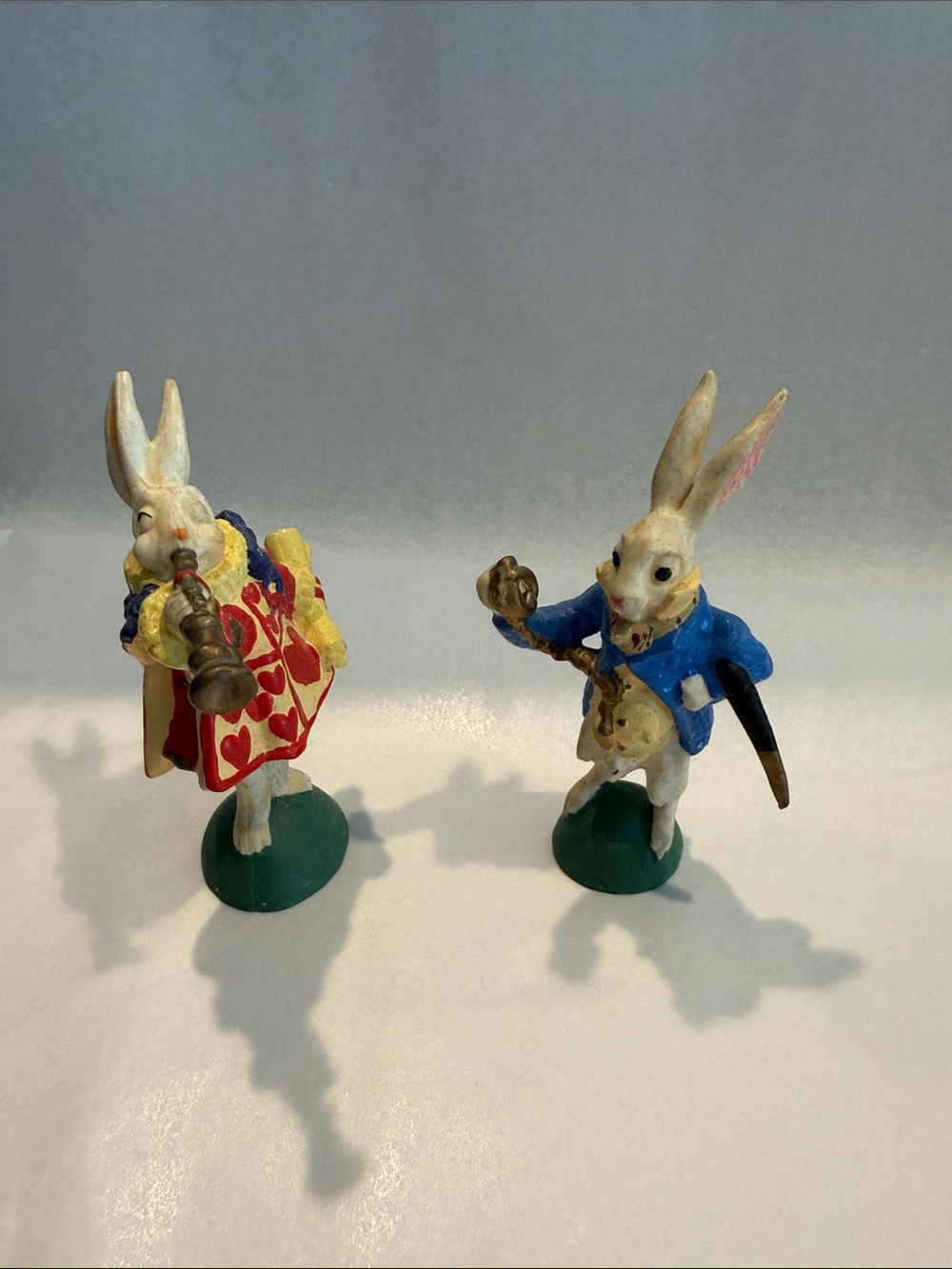 Set of 2 Alice in Wonderland Cake Topers 1990 Hamilton